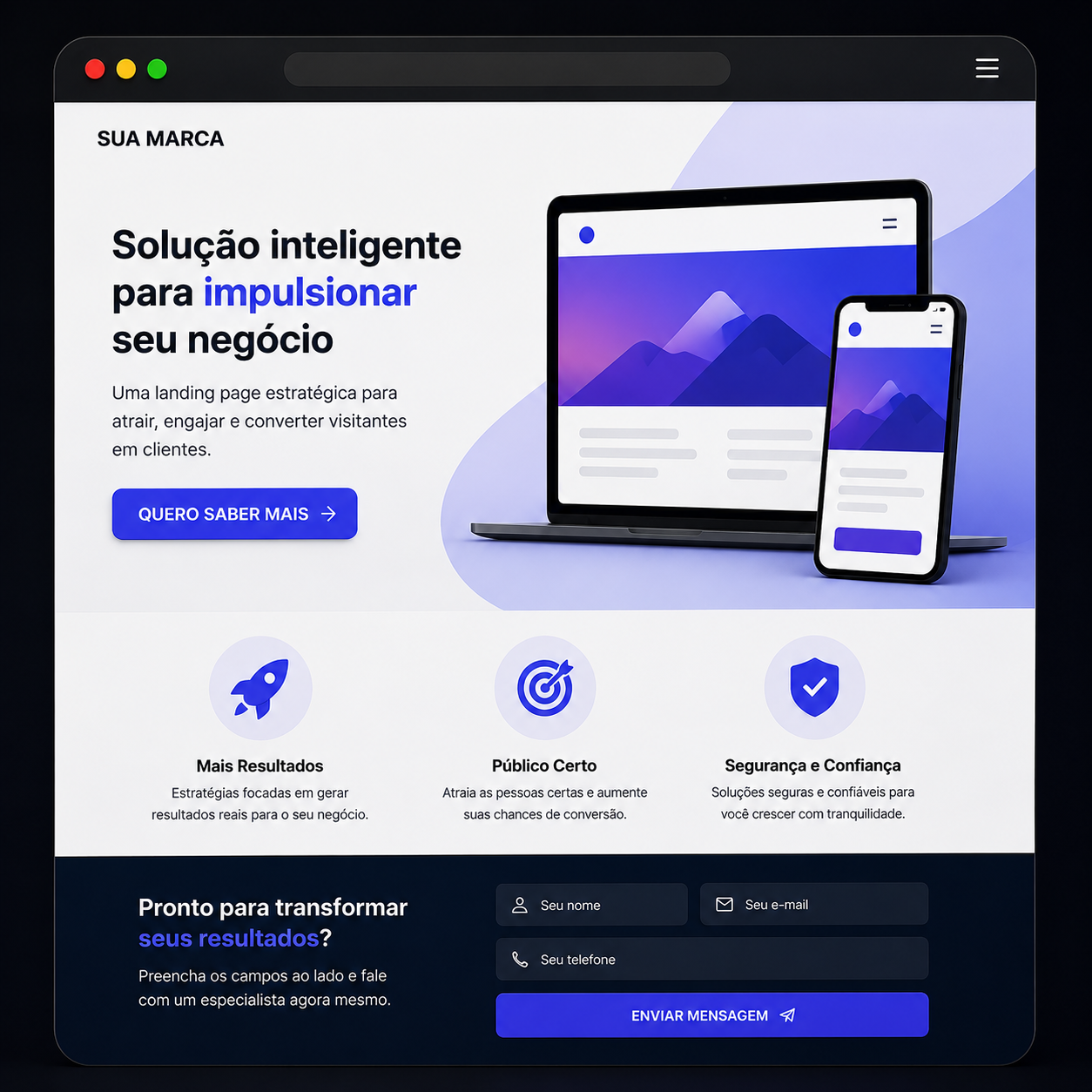 Criação de sites profissionais